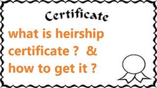 What is heirship certificate  Adv Tanmay Ketkar [upl. by Adnuhsor]