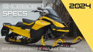 2024 SkiDoo Renegade X 900 ACE Turbo R specifications 4K [upl. by Luapleahcim]