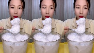 Qian  ASMR ICE EATING  ASMR MUKBANG ICE EATING SOUNDS FROM THE FROZEN WATER [upl. by Ammamaria]