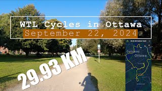 WTL Cycles 29 KM in Ottawa September 22 2024 4K [upl. by Eelarual339]