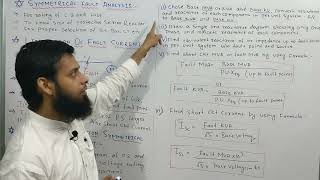 PartB  Symmetrical Fault Analysis Switchgear And Protection Symmetrical fault calculation Hindi [upl. by Neom]