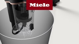 Duoflex HX1  Emptying the dust container cleaning the pre and fine dust filter I Miele [upl. by Vilberg]