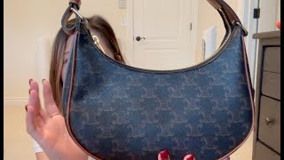 Celine Ava Bag in Triomphe Canvas  First Impressions amp What Fits [upl. by Caneghem]