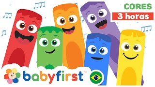 Desenhos Educativos Para Crianças  Aprenda Cores  Desenho para bebês  3 horas  BabyFirst Brasil [upl. by Antonia]