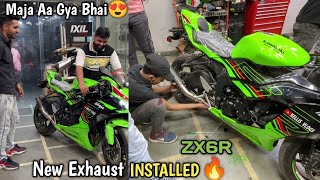 Installing Ixil Exhaust On My Zx6r  Super Loud amp Crazy Sound Sbkvlogs [upl. by Nomled917]