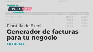 Tutorial  Plantilla de Excel para generar facturas [upl. by Isiah17]