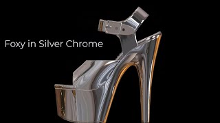 Linda Platform Sandal Shoes Before and After Painted in Silver Chrome on Turntable  3D Printed Mini [upl. by Yelrihs]