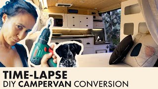 DIY Campervan Conversion VW T4 Full timelapse [upl. by Sullecram]