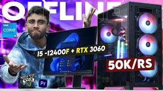 50000RS OFFLINE PC Build ⚡ With RTX 3060 GPU Best For Gaming amp Editing At Max Settings 🤩 [upl. by Assirok]