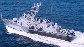 Russian Shipbuilders float out Molniyaclass fastspeed missile boat for Russian Navy [upl. by Eetsud]