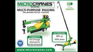 Microcranes® Mini Cranes Portable Material Hoist [upl. by Shanleigh]