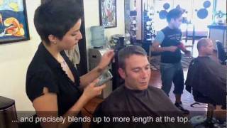 Chicago Male Salon  Mens Short Haircut Video [upl. by Aihsinat]