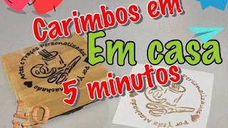 Como fazer carimbos de polímero em casa  Em 5 minutos [upl. by Horatio172]