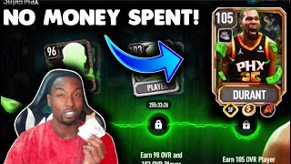 HOW TO CLAIM THE NEW 105 OVR quotSUPERMAXquot GRANDMASTER KEVIN DURANT FOR FREE IN NBA LIVE MOBILE [upl. by Dace173]