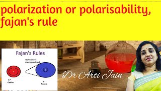 Polarization  polarisability fajans rule Chemistry For Jee Neetengineering chemistry [upl. by Levitan]