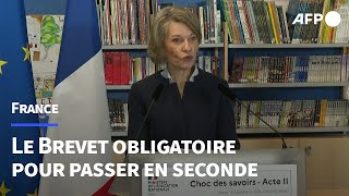 Dès 2027 lobtention du Brevet obligatoire pour le passage en seconde Genetet  AFP Extrait [upl. by Ramaj]