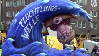 Rosenmontag 2016 in Düsseldorf auf dem Marktplatz [upl. by Ahseikan]