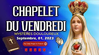 Chapelet du 01 Septembre 2023 💖 Mystères Douloureux ✨ Chapelet à la Vierge Marie [upl. by Naillik]