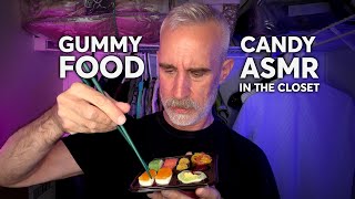 ASMR Tasting Gummy Food Candy 🍬 Relaxing Whispering for Sleep [upl. by Lou]