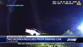 Florida first responders save lives of teenagers stuck in sinking car [upl. by Assirral826]