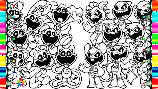 Nightmare Critters vs Smiling Critters  Poppy Playtime Chapter 4 Coloring Pages  NCS Music [upl. by Bunker]