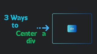 3 Ways to center a div using HTML and CSS [upl. by Peg]