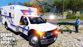 GTA 5 Paramedic Mod Zancudo Area Ambulance Responding To An Airplane Crash [upl. by Lohner190]