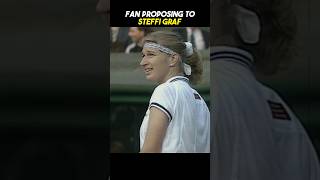 Fan Proposes Steffi Graf Mid Match [upl. by Yltneb574]