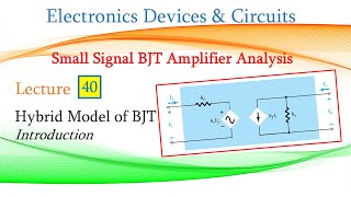 Lect 40 Hybrid Model of BJT Introduction [upl. by Odnumyar37]