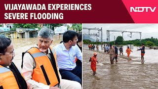 Andhra Rain News  Incessant Rainfall Causes Flooding In Vijayawada Over 100 Trains Cancelled [upl. by Montagna912]