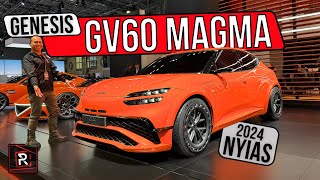 The Genesis GV60 Magma Concept Brings More Speed amp Handling To An Already Quick EV [upl. by Nellac]