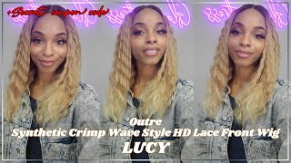 Glamourtress  Outre Synthetic Crimp Wave Style HD Lace Front Wig  LUCY [upl. by Nirtak]