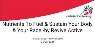 Nutrients To Fuel amp Sustain Your Body amp Your Race  by Revive Active [upl. by Tabitha]