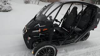 Arcimoto FUV Snow Driving POV [upl. by Juanne]