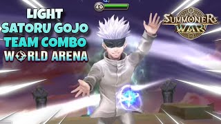 Light Satoru Gojo Team Combo in World Arena  Summoners War [upl. by Nochur]