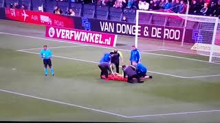 Horrorblessure Tim Matavz  Feyenoord Vitesse [upl. by Damita]