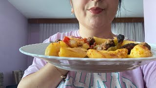 FIRINDA KÖFTE PATATES ASMR  MUKBANG  TURKISH FOOD  EATING SOUNDS [upl. by Merdith549]