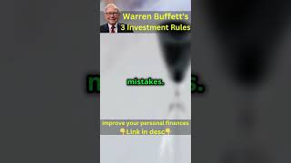 Warren Buffetts 3 Investment Rules [upl. by Yenaled963]