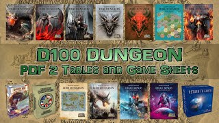 PRODUCT REVIEW PDF 2 TABLE AND GAME SHEETS MK GAMES D100 DUNGEON D100 SPACE [upl. by Aicenet]