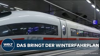 DEUTSCHE BAHN Mehr Züge schnellere Verbindungen und Tarifänderungen [upl. by Gingras]