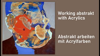 Working Abstract with Acrylics Abstrakt malen mit Acrylfarben Farbe gießen Pouring paint [upl. by Radbun]