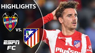 Antoine Griezmann amp Atletico Madrid held to surprise draw vs Levante  LaLiga Highlights  ESPN FC [upl. by Culhert]