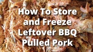 Freeze BBQ  How To Store and Freeze Leftover BBQ Pulled Pork [upl. by Ciardap]