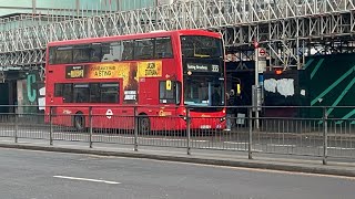 FIRST DAY BACK Go Ahead London BV66VGL MHV76 on Route 333 at Elephant amp Castle 20124 [upl. by Eryt]