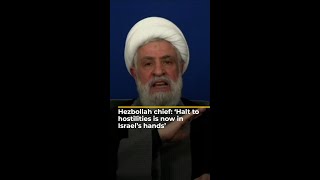 Hezbollah chief ‘Halt to hostilities is now in Israels hands’  AJshorts [upl. by Kciredes]