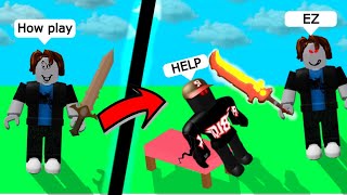 I pretended to be noob and destroyed everyone Roblox Bedwars [upl. by Northey817]