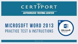 MOS Exam Microsoft Word 2013  MOS Word Exam Practice Test [upl. by Neva336]