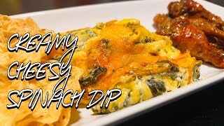 EASY SIMPLE CREAMY CHEESY SPINACH DIP🧀🤤 easyrecipe spinachdip appetizer SuperSimple [upl. by Lyndsey]