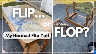 Antique Table Flip Desk Flip Furniture Makeover [upl. by Drucilla959]