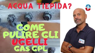 pulizia ugelli della rampa del gas in caldaia o scaldino lacqua calda e tiepida come risolvo [upl. by Releehw]